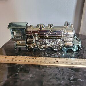 Vintage Avon Chrome Locomotive Train fragrance decanter
